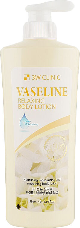 3W Лосьон для тела с вазелином "Relaxing Body lotion" 550 мл 1*30 шт