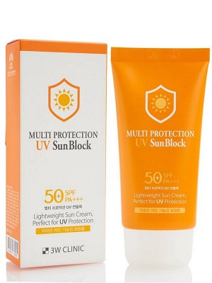Солнцезащитный крем 3W Multi Protection UV Sun Block SPF50+++ 70мл