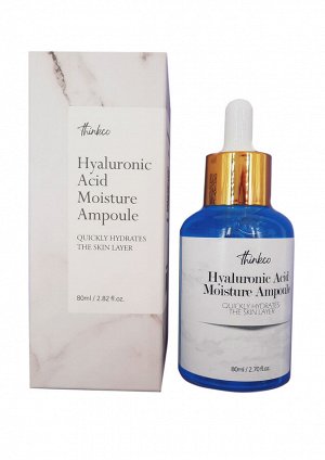 Thinkco. Сыворотка увлажняющая, с гиалуроновой кислотой, HYALURONIC ACID MOISTURE AMPOULE, 80 мл