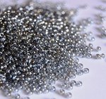 Бисер Миюки круглый 11/0 RR-1881 Transparent silver grey gold luster