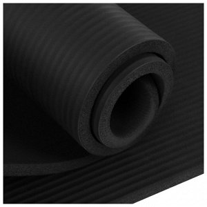 Коврик для йоги Sangh, 183x61x1 см, цвет чёрный