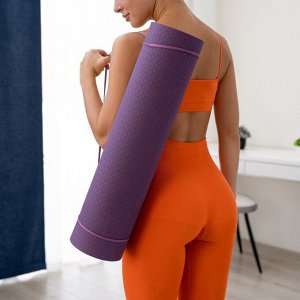 Коврик для йоги 183 ? 61 ? 0,8 см, двухцветный, цвет фиолетовый