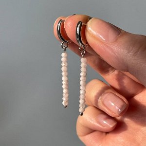 Серьги длинные из Лунного камня