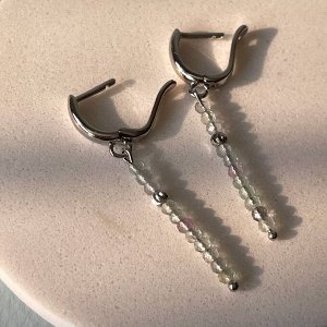 Серьги длинные из Флюорита