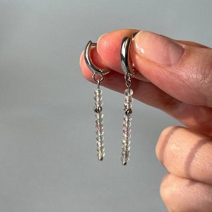 Серьги длинные из Флюорита