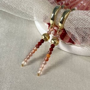 Серьги длинные из Агата