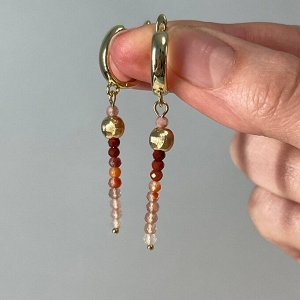 Серьги длинные из Агата