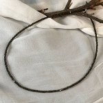 Бусы из золотистого Обсидиана огранка