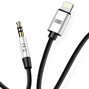 NEW ! Переходник Аудио-кабель 2 в 1 Earldom AUX 05 Apple Lightning / Jack 3.5 to Jack 3.5, 1.2м, черный