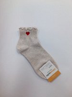 Носки женские, средней длины, БЕЖЕВЫЕ.  KIKIYA. Ю.Корея.