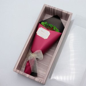 Подарочный букет из мыльной розы в подарочной коробке 1шт