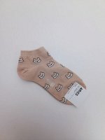 Носки женские укороченные, КОРИЧНЕВЫЕ. Корея