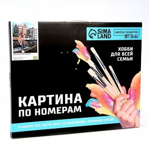 Картина по номерам на холсте с подрамником «Девушка в Амстердаме», 40x50 см