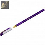 Ручка шариковая Berlingo &quot;xGold&quot; фиолетовая, 0,7мм, игольчатый стержень, грип