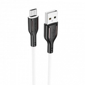 Кабель USB - micro USB Borofone BX63  100см 2,4A (black/white)