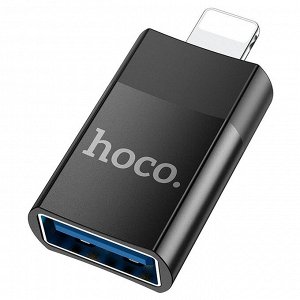 Адаптер Hoco OTG UA17 USB2.0 - Lightning (black)