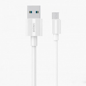 Кабель USB - micro USB Celebrat CB-09M  100см 1,5A (white)