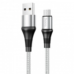 Кабель USB - micro USB Hoco X50 Excellent  100см 2,4A  (gray)