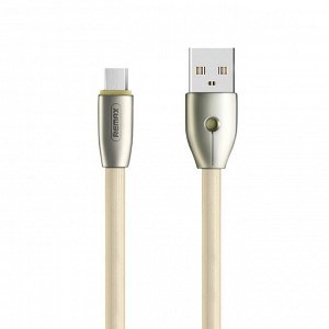 Кабель USB - micro USB Remax RC-043m Kinght  100см 2,1A (gold)