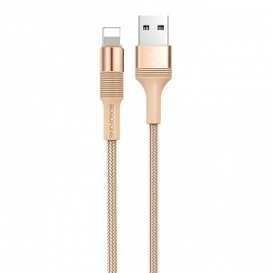 Кабель USB - Apple lightning Borofone BX21  100см 2,4A  (gold)