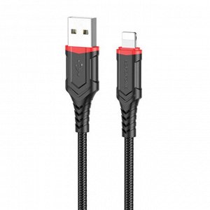 Кабель USB - Apple lightning Borofone BX67  100см 2,4A (black)