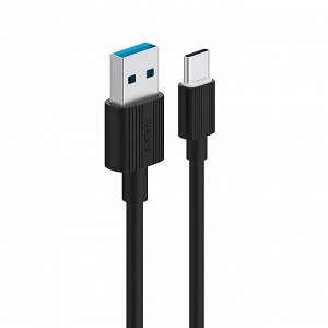 Кабель USB - Type-C Celebrat CB-09T  100см 2,1A (black)