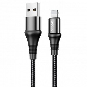 Кабель USB - Apple lightning Hoco X50 Excellent  100см 2,4A (black)