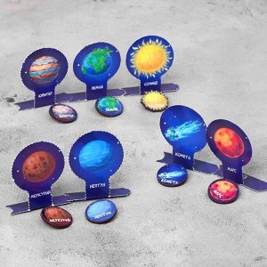 Выбражулька Брошь деревянная «Космос» Сатурн, бежевая