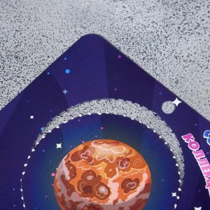 Брошь деревянная «Космос» Венера, коричневая