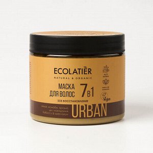 Маска д/волос Ecolatier Urban SOS Восстановление 7 в 1 какао & жожоба , 380 мл EXPS