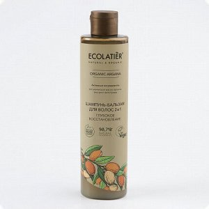 Шампунь-бальзам д/волос Ecolatier Green 2 в 1 Серия Organic Argana, 350 мл