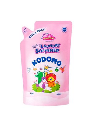 Kodomo, Кондиционер для белья детских вещей, 800 мл, мягкая упаковка (запаска), Таиланд