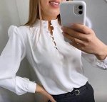 Блузка белая женская