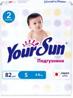 YourSun подгузники   S (4-8кг), 82 шт