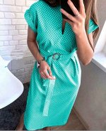 Платье в горох повседневное женское