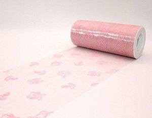 Лента ОРГАНЗА д/новорожд (15мм*23м) розовый