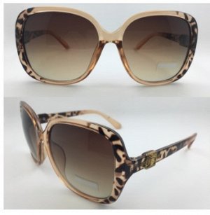 Солнцезащитные очки леопардовые с прямоугольником на дужках