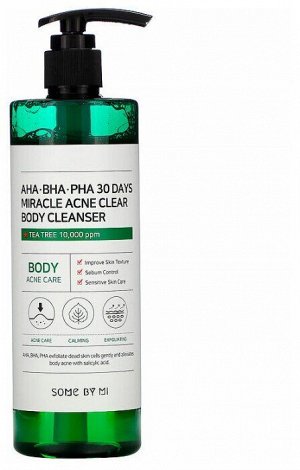Some by mi Очищающий гель для проблемной кожи тела с комплексом кислот AHA, BHA, PHA 30 Days Miracle Acne Clear Body Cleanser, 400мл