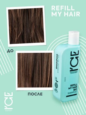 Айс, Натура Сиберика, Refill my hair shampoo, Шампунь для сухих и повреждённых волос, 250 мл, ICE Professional by Natura Siberica