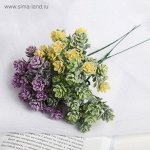 Букет &quot;Круглолист&quot; с напылением, 17 см, зеленый