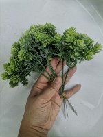 Букет &quot;Круглолист&quot; с напылением, 17 см, зеленый