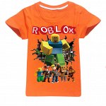 Футболка оранжевая с надписью ROBLOX