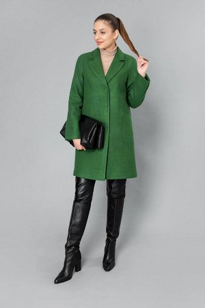 Пальто Рост: 164 Состав: 55% акрил 42% полиэстер 3% шерсть Комплектация пальто Цвет зеленый