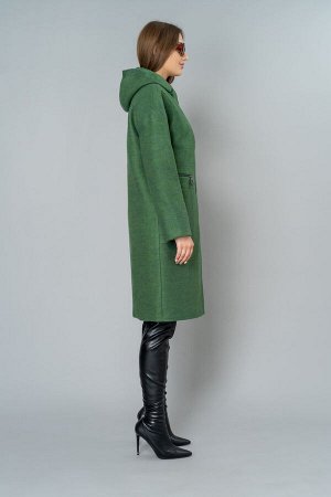 Пальто Рост: 164 Состав: 55% акрил 42% полиэстер 3% шерсть Комплектация пальто Цвет зеленый