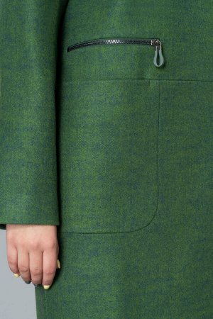Пальто Рост: 170 Состав: 55% акрил 42% полиэстер 3% шерсть Комплектация пальто Цвет зеленый