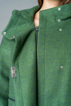 Пальто Рост: 170 Состав: 55% акрил 42% полиэстер 3% шерсть Комплектация пальто Цвет зеленый