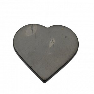 Пластина защитная Сердце из шунгита 26*25мм для телефона, полированная