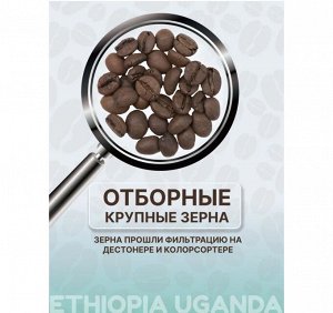 Свежеобжаренный кофе Эфиопия/Уганда - смесь из 50% арабики 1 кг