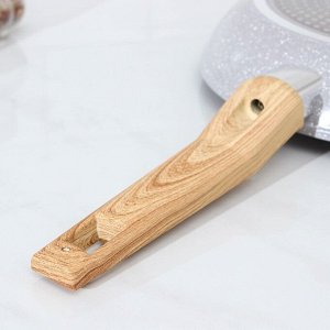 Сковорода Magistro Natural, d=24 см, кованый алюминий, ручка soft-touch, индукция, антипригарное покрытие, серая