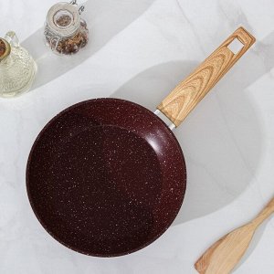 Сковорода кованая Magistro Natural. Brown, d=20 см, ручка soft-touch, антипригарное покрытие, индукция, коричневая